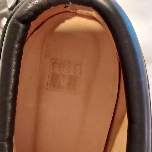 Frye Katie Heel Leather Cowgirl Western Black Ankle Booties boots sz 10M - Picture 12 of 14